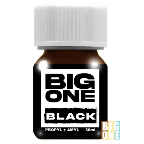 flacon de poppers big one black aromas puissant de 30 ml