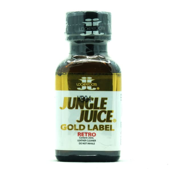poppers jungle juice gold label retro 24 ml nitrite de pentyle fabriqué par lockerroom