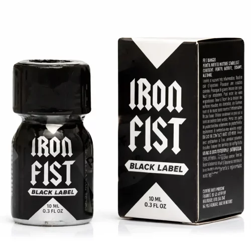 Poppers Iron Fist Black Label Mini 10 ml pentyl flacon aluminium noir