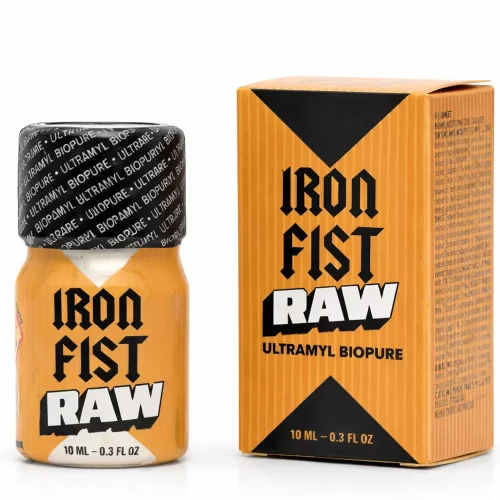 Poppers Iron Fist RAW Mini 10 ml amyl végétal flacon aluminium orange