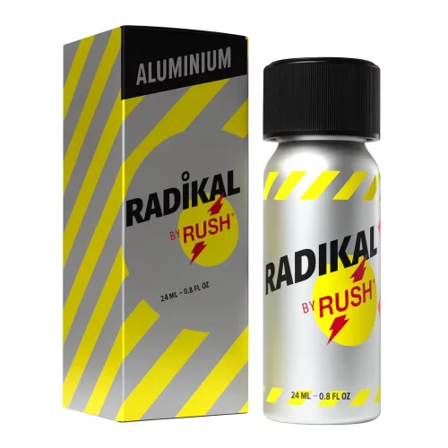 Poppers Radical Rush 30 ml pentyl flacon aluminium gris puissant Rush Lab Funline