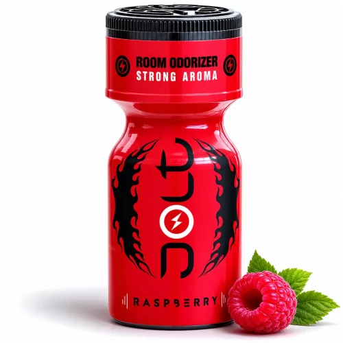 flacon de poppers a la framboise jolt red
