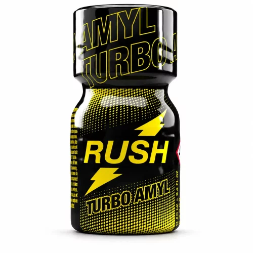 Poppers Rush Turbo Amyl 10 ml flacon noir jaune amyl puissant effet rapide