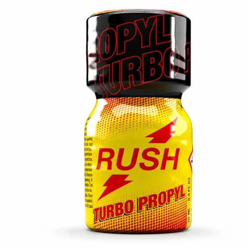 Poppers Rush Turbo Propyl 10 ml flacon jaune noir propyle effet rapide Rush