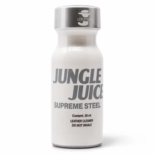 Poppers Jungle Juice Supreme Steel Lockerroom 30 ml Pentyle Butanol flacon aluminium premium Canada