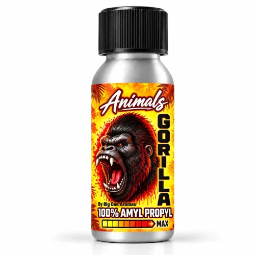 Poppers Animals Gorilla 25 ml Amyl Propyl Max – flacon aluminium Big One Aromas avec gorille